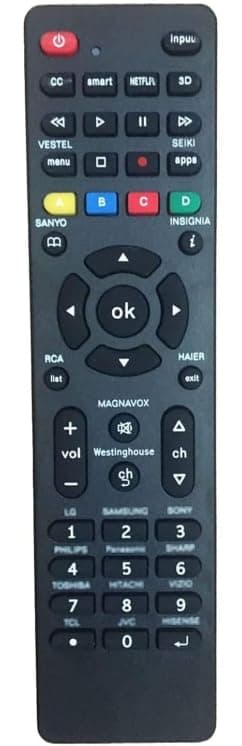 Universal TV Remote Control for Samsung, Vizio, LG, Sony, Panasonic, Smart TV, HAIER, Toshiba, Philips, TCL - have 3D, Netflix, APPS Buttons