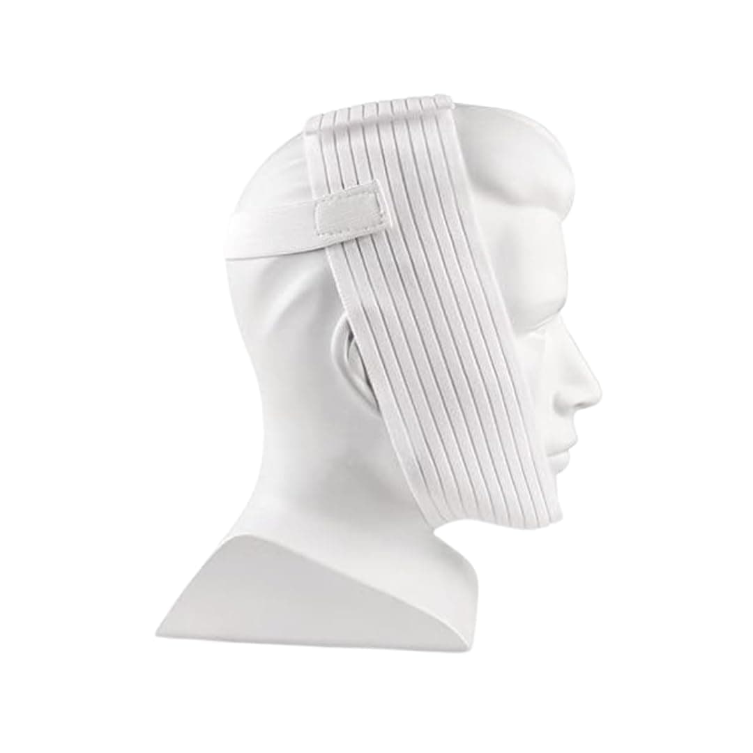 Bistras Super Deluxe White Chin Strap with Extra Support- Anti Snore Chin Strap (1 pk)