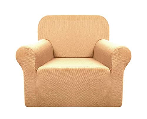 YUUHUM Stripes Sofa Covers, Super Stretch Couch Covers 3 Cushion Couch Sofa Slipcovers Pet Furniture Covers Dog Couch Protectors (Chair, Beige)