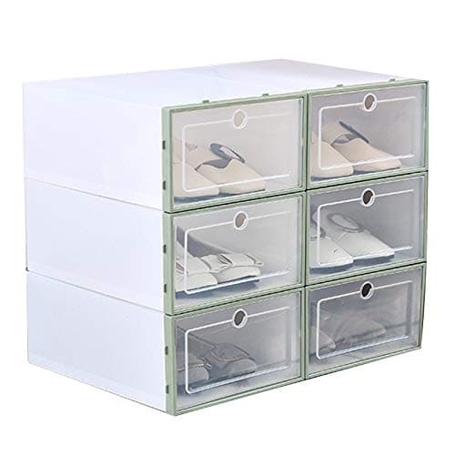 RollingBronze Shoe Box Pull Out Drawer Type Shoe Box Plastic Shoe Storage Box Container Organizer for Home Space Saving