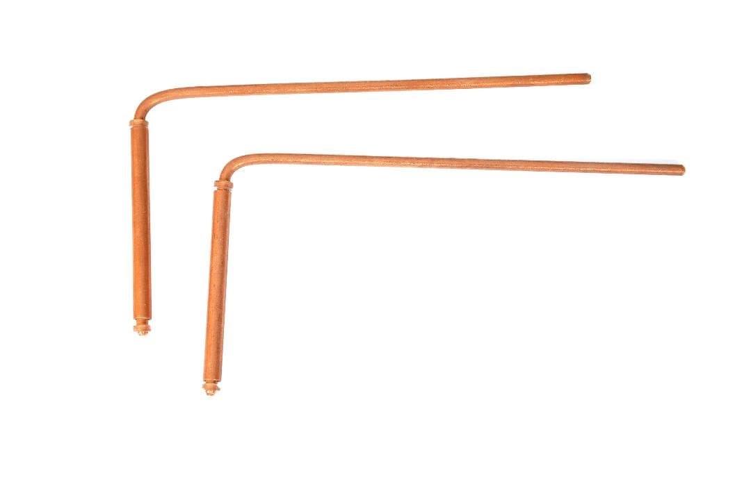 Energy Crystals Copper Dowsing Rods Long Handle (4 Inch X 5 mm)