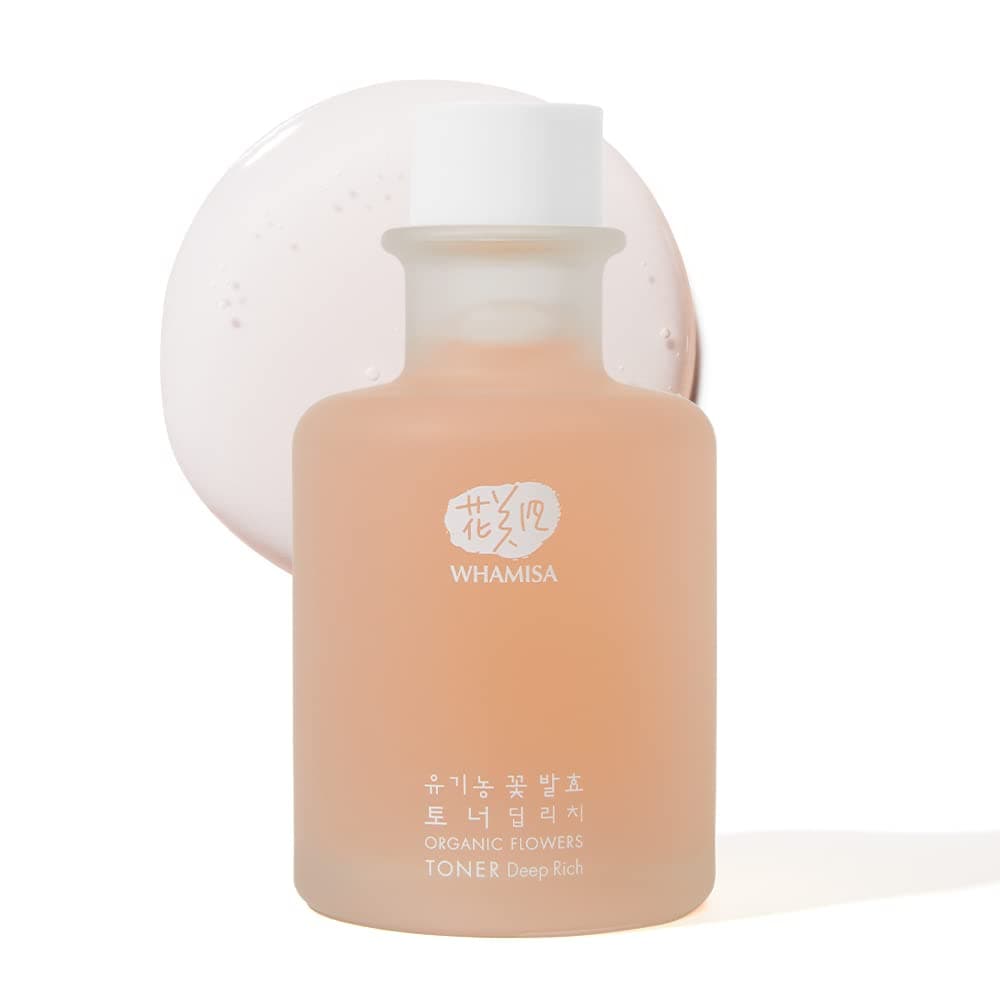 Whamisa Natural Fermentation Organic Flowers Essence Toner Deep Rich Mini- BDIH Certified, Original Dermatest Excellent, Vegan, Alcohol-Free Toner, Eco-Friendly Package