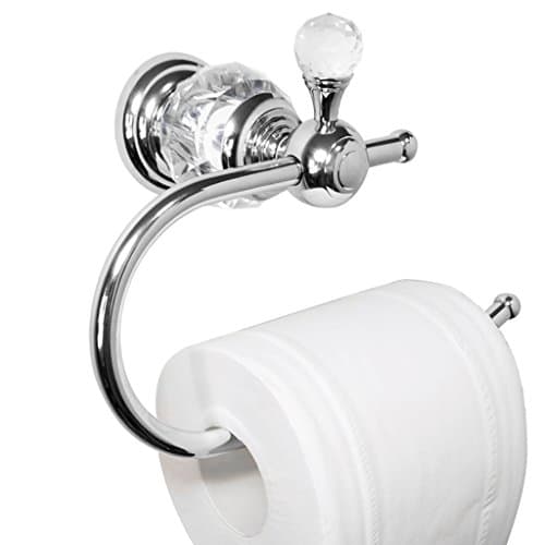 Kabter Brass Toilet Paper Holder Wall Hooks,Chrome