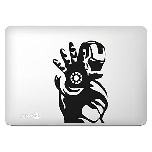 Sticker"Iron Man Apple Power 2" Single Color for All Models Apple Mac Book
