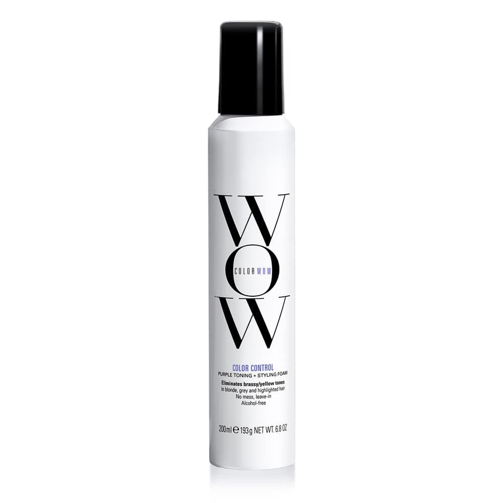 Color Control + Toning Foam For Blonde Hair – Eliminates Orange and Brassiness; No Stains; No Alcohol; Purple Tinted Leave In Toning Foam Lightens Hair in One Use; Silky, No Crunch Volume