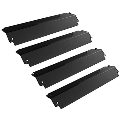 Unicook Grill Heat Plate 4 Pack, Porcelain Heat Tent Shield, Grill Replacement Parts, 16''L x 3 13/16''W Grill Burner Cover, Flame Tamer, Flavorizer Bar for Charbroil, Kenmore and Other Gas Grills