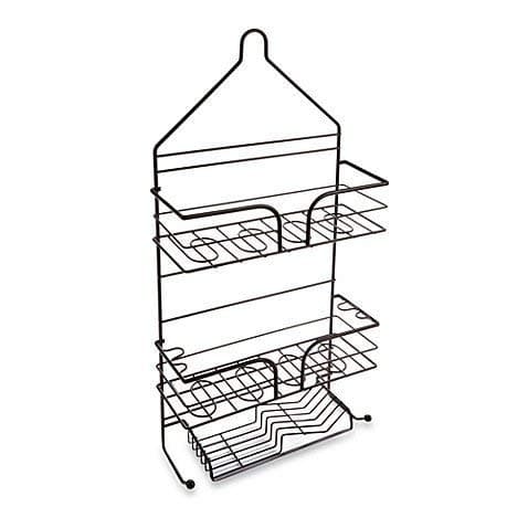 Spa Creations Three-Tier Matte Bronze, Rust-resistant, 100 Percent Steel, Durable, Shower Caddy- Features Two Hooks at the Bottom for Hanging Washcloths or Scrubbers