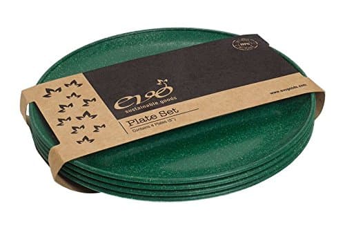 EVO Sustainable Goods 8" Plate, Set of Four, Dark Green