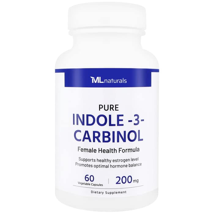 ML Naturals Pure Indole-3-Carbinol 200 mg 60 Vegetable Capsules. All-Natural, Healthy Detoxification, NSF-Certified & cGMP-Compliant Facility