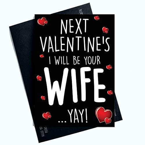 Valentines Day Cards Funny Greeting Cards for Him Next Valentines I'll Be Your Wife Profanity Cards for Him Valentines Card for Boyfriend Husband Fiancé Fiancée LGBTQ LGBT Gifts Comedy PC732