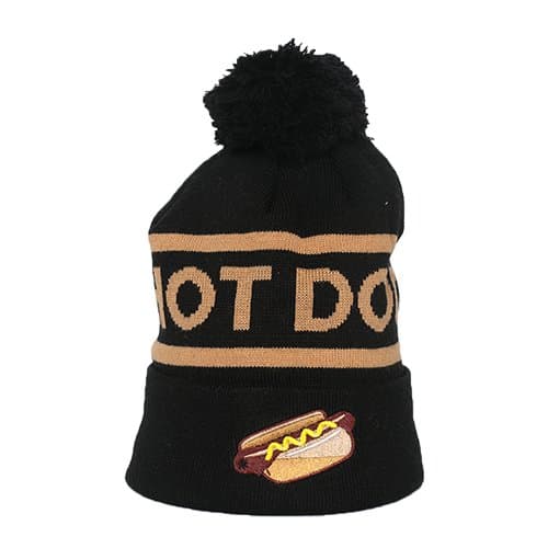 Cirque Mountain Apparel Rt Hot Doggin' It Beanie , Black/Gold/Yellow, One Size