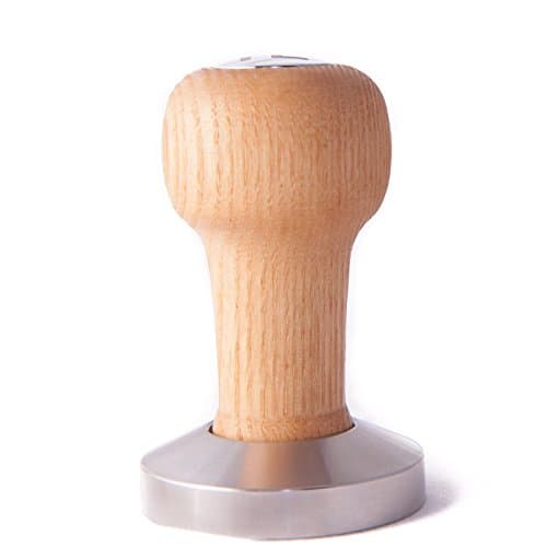 AE Fellini Tamper (58mm) espresso tamper - Brushed stainless steel base and oiled hardwood