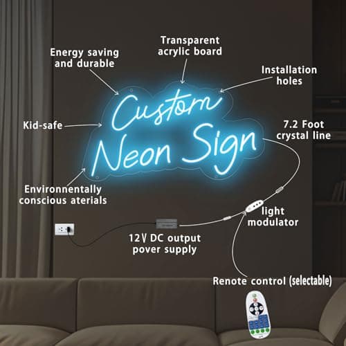 Custom Neon Sign, LED Name Signs Personalized for Girls Bedroom Decor, Light Up Sign Customizable for Bar Wedding Birthday Party Gifts