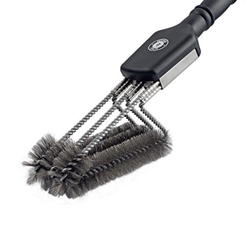 Alpha Grillers 18" Grill Brush. Best BBQ Cleaner. Safe for All Grills. Durable & Effective. Stainless Steel Wire Bristles and Stiff Handle. A for Barbecue Lovers.