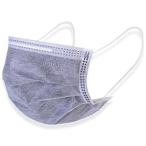 50Pcs Disposable Face Masks with Earloops,Individual Pack, 4Layer Activated Carbon Mask Breathable Dust Filter
