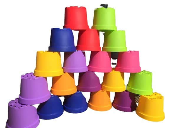 20 x 3L 3 Litre Coloured Flowerpots