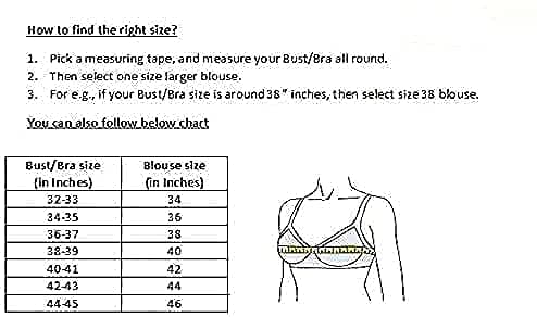 Pujia Mills Women's Silk Embroidery Sequence Work Half Sleeve Readymade Blouse