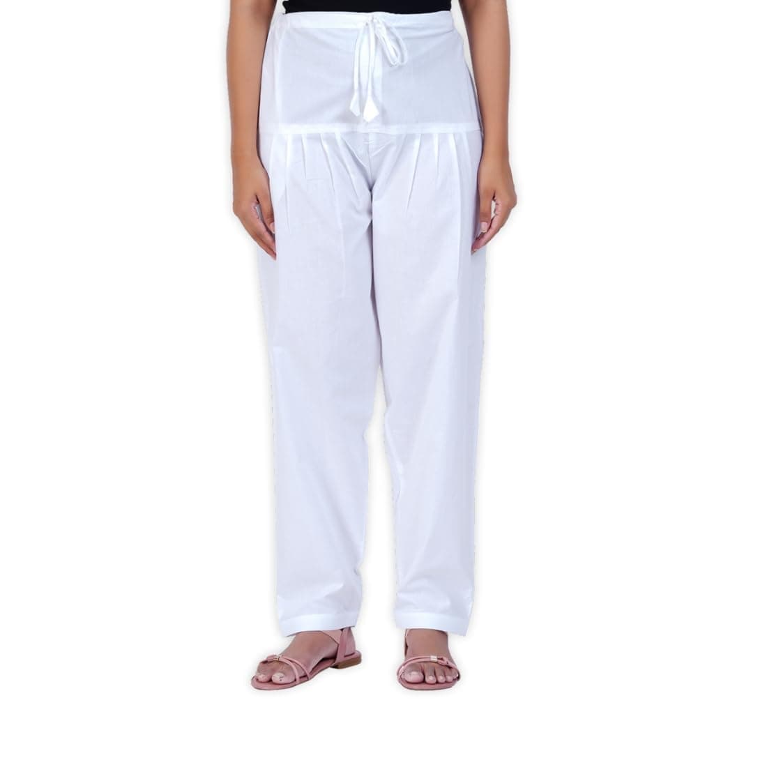 Happy BunnySalwar Pant - Modern Style Pure Cotton for Women - Ethnic Semi Patiala Trouser - Office,Home - All Day Comfort Wear with Drawstring