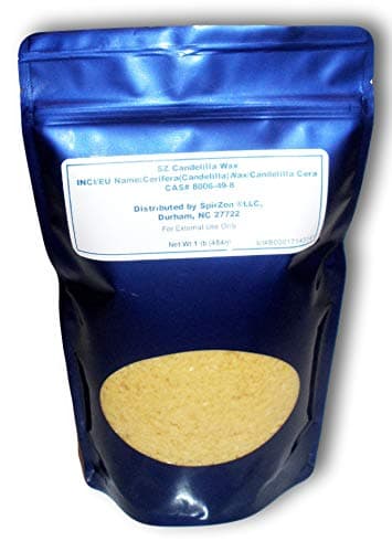 SZ Double Refined Candelilla Wax (Beeswax Substitute for Vegans) 1 Lb. For DIY cosmetics, Soaps, Candles or any Craft Projects.