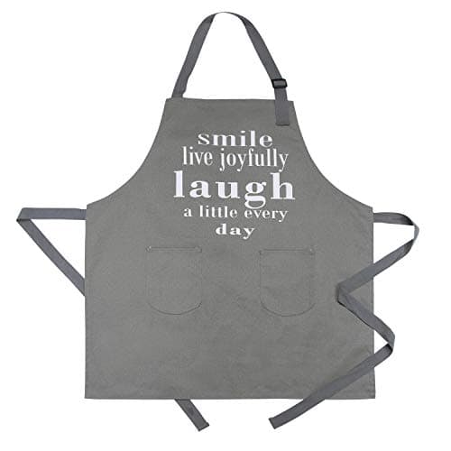 Aprons for Women, Men Kitchen Apron with 2 Pockets Bib Apron for Cooking (Grey)