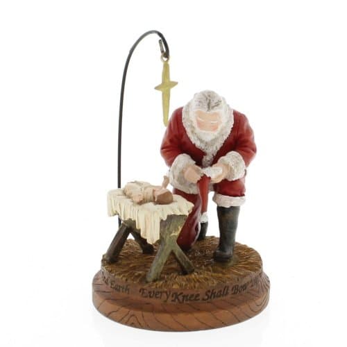 4.5" Bowing Santa With Cross Figurine Every Knee Shall Bow by Roman