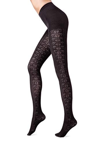 Conte Elegant Women's Ajour Lace Knitted Cotton Tights