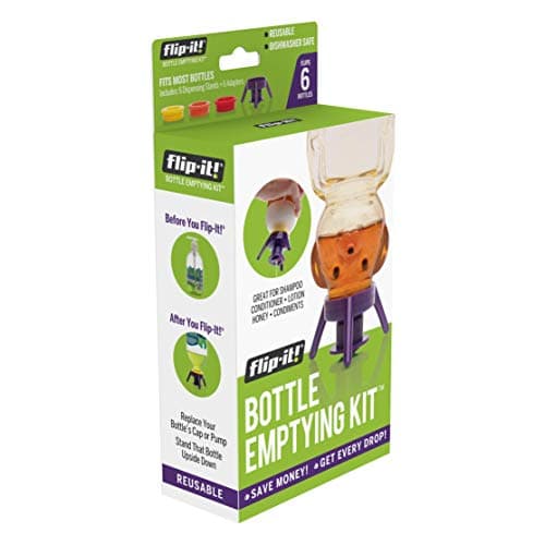 Flip-It! Bottle Emptying Kit - Deluxe - Flip Bottle Upside Down To Get Every Last Drop Out Of Honey, Ketchup, Condiments And Beauty Products With Flip-It! | 6 Pack - Bpa Free - Dishwasher Safe