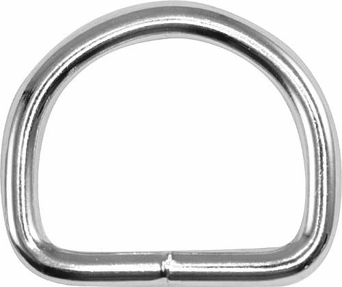 Springfield Leather Company 1-1/4" Nickel Plate Welded Dee Rings 10 Pack