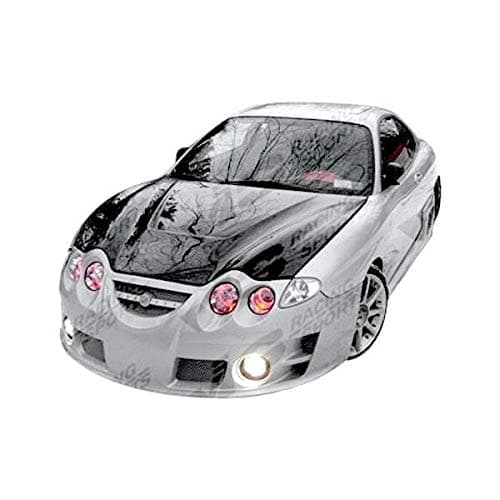 VIS Racing (00HYTIB2DVS-010C) Invader Style Carbon Fiber Hood - Compatible for Hyundai Tiburon 2000-2002 (2000 2001 2002 | 00 01 02)