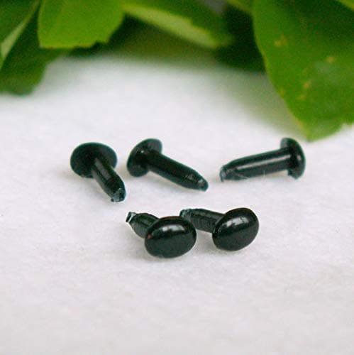 3.5mmx2.5mm Black Oval Safety Eyes/Plastic Eyes - 30 Pairs