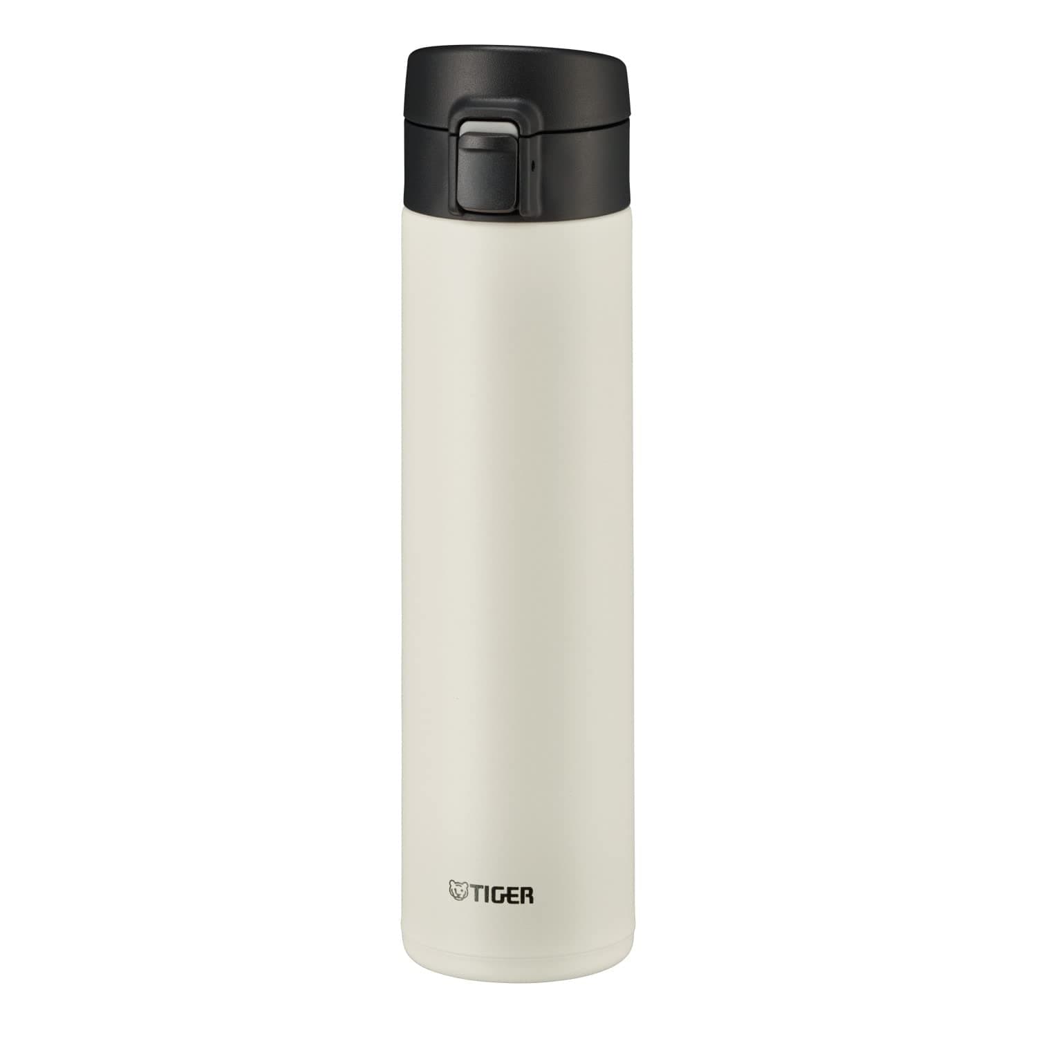 Tiger Stainless Steel Flask, Vacuum Insulated Double Wall, Ultra Light, Certified Antibacterial Lid & Coat, Eaglet White, 600ml, MKA-K060