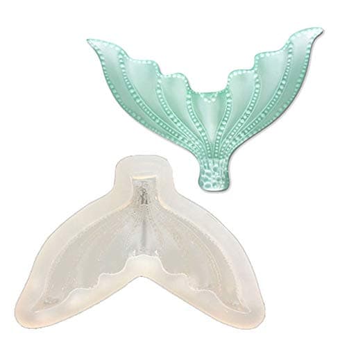 Tikkii Mermaid Tail Resin Fondant Cake Mold Crystal Silicone Epoxy Pendant Jewelry Making DIY