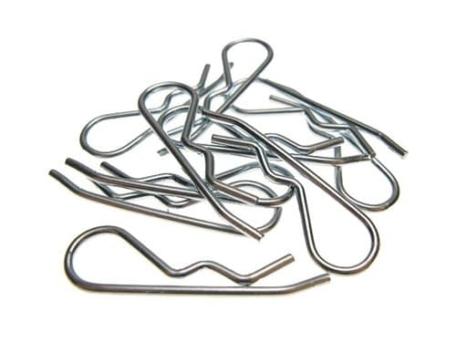 Racers Edge 1065TP 1/8 Body Clips, Trans Purple, 10-Piece