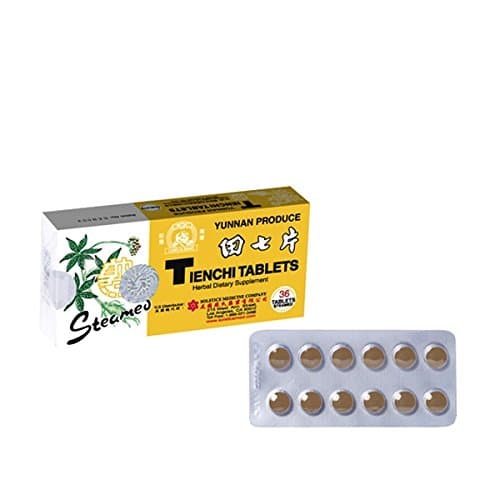 Camellia Brand Tienchi Ginseng Tea Instant Tablet - Steamed - 36 Tablet Pack