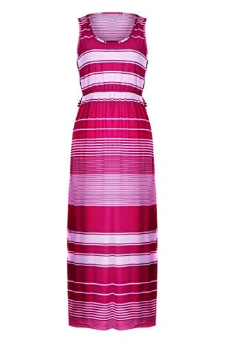 G2 Chic Women's Spring and Summer Printed Dress - Plus and Regular Sizes(DRS-MAX,PNKA1-S) Apparel