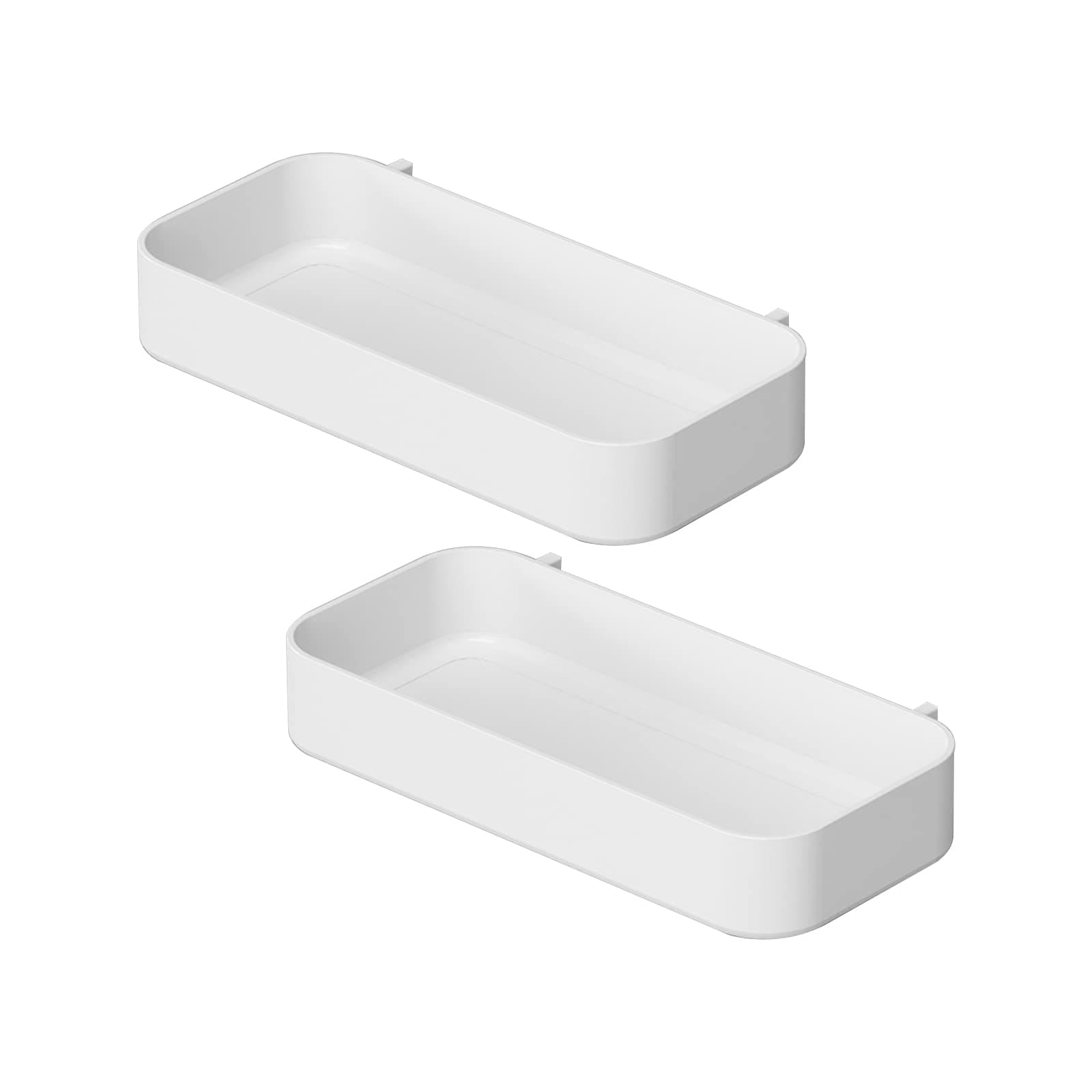 2Pack Pegboard Trays Shelf White Pegboards Bins Pegboards Spice Holder - Compatible with Ikea Skadis Pegboard(11"x 3.5"x 1.2")