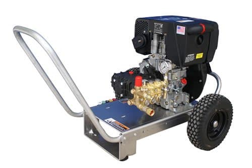 Cam Spray 3000DX Cart Mount Diesel Powered Cold Water Pressure Washer, 3000 psi, 50' Hose