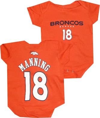 Denver Broncos Peyton Manning Infant Newborn Orange Creeper Bodysuit
