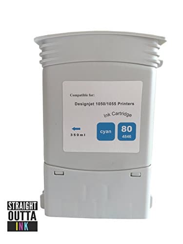 Straightouttaink Compatible HP 80 Cyan Ink Cartridge 350ml