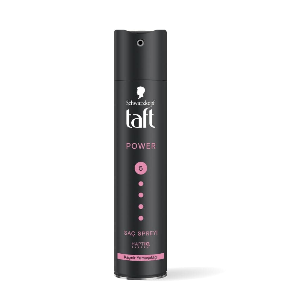 Schwarzkopf TAFT Power Hold 5 Hair Spray for Heat Protection, Cashmere like Softness for Dry, Damaged Hair | No Stickiness | Easy To Brush Out | For Salon Like Finish - 250Ml.