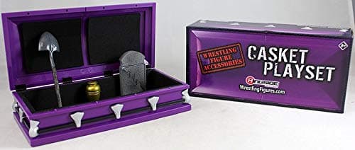 Ringside Casket Playset (Purple w/ Black Padding) Collectibles Exclusive WWE Toy Wrestling Action Figure Accessory Pack