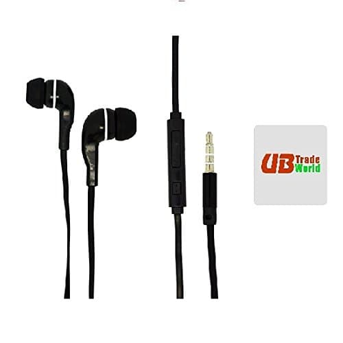 YU Yuphoria Sounds Original 3.5 Mm HandsFree TalkFree in-Ear Headphone Headset, Microphone and Volume Control-Super Bass-(Plus Free Microfiber Sticky Screen Cleaner) Black