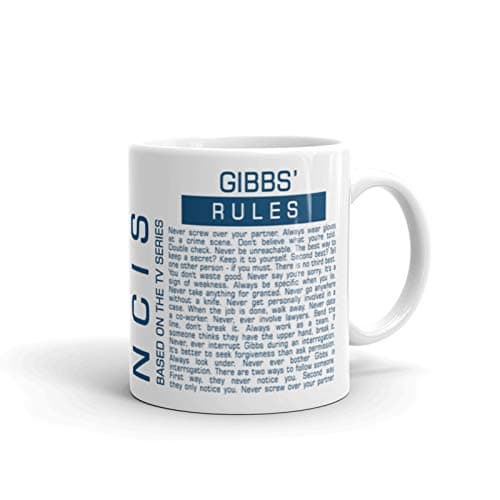 Gibbs Rules NCIS Inspired Funny Mug Coffee Tea Cup Birthday Present Novelty Gift