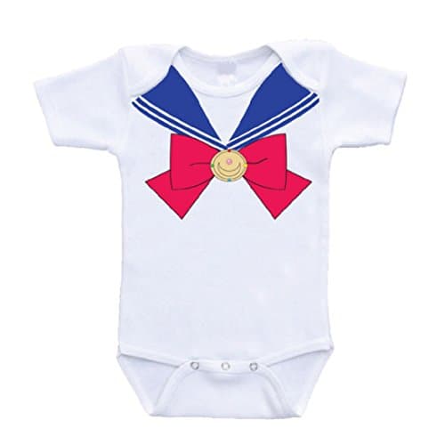 Sailor Moon Venus Crest Ribbon Baby Bodysuit Anime Clothing (18 Months)