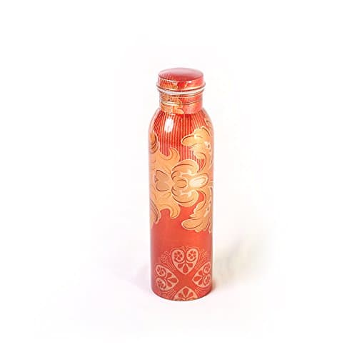 ARVAKKULA Pure Copper Water Bottle Best Way to Replace Plastic Pitcher has Great Ayurveda Health Benefits and Digital Casting to Avoid Blemishes