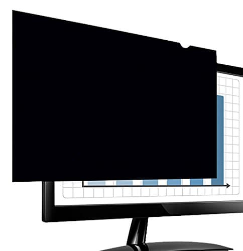 Fellowes PrivaScreen Anti Glare Black Privacy Filter & Screen Protector For Monitor/Computer, 22" Inches 16:10 Widescreen - Easy Attach & Removal With Quick Reveal Tabs