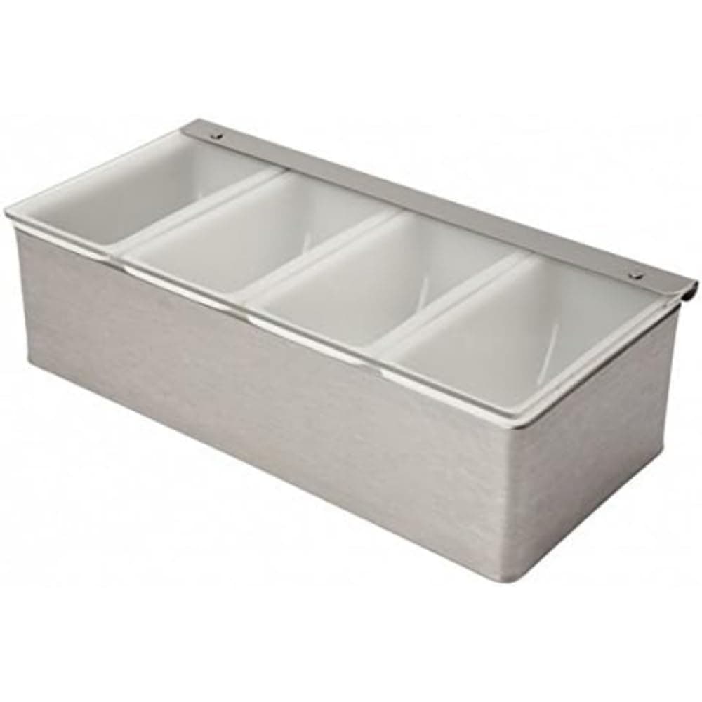 Beaumont 4 Part Stainless Steel Condiment Holder, Silver