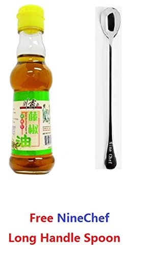 Spicy King (Chuan Ba Wang) Green Sichuan Peppercorn Oil 150ml (Pack of 1) + One NineChef Spoon