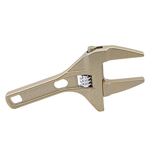 DeliV Adjustable Spanner Wrench Short Handle Adjustable Open End Wrench Multi-Function Large Open Spanner,Gold