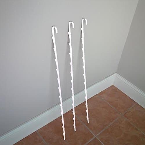 Single Strip Hanging Display Rack 12 Clip in White - Pack of 3